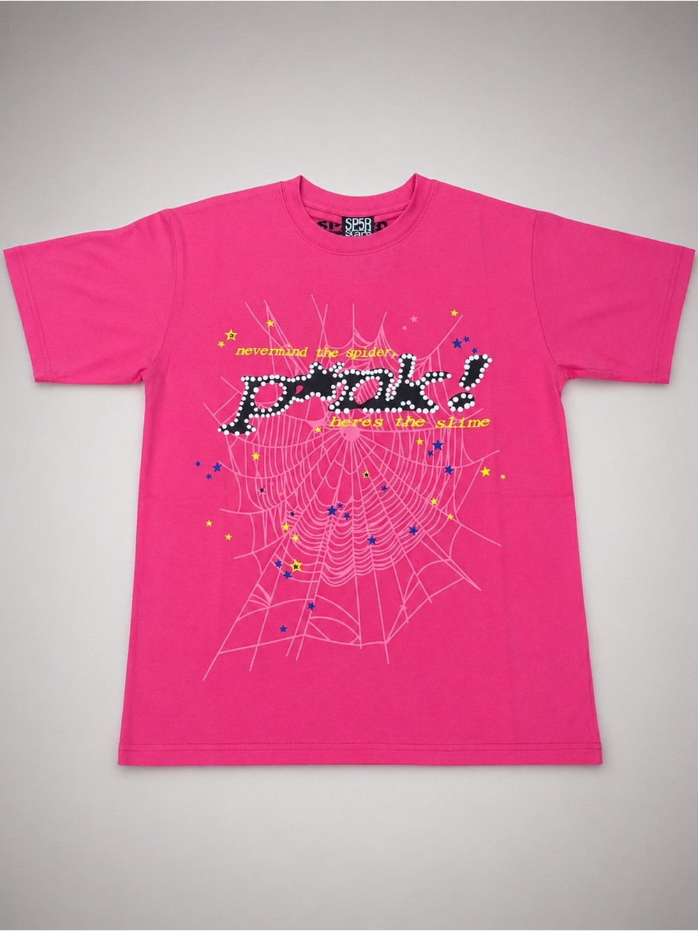 NWT Sp5der Pink Web Tee